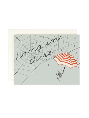 Hang In There Spider Umbrella Card - Ah3