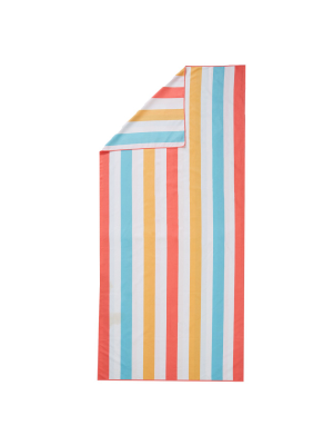 Great Bay Home Reversible Microfiber Beach Towel