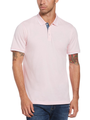 Jersey Polo With Contrast Stitching