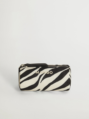 Zebra Print Cosmetic Bag