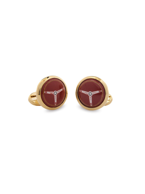 Steering Wheel Red Cufflinks