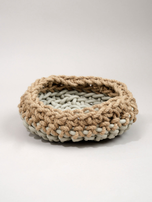 Medium Basket Canapa In Ecru