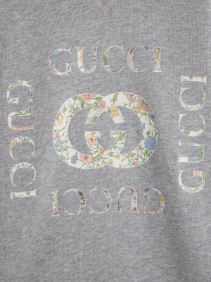 Gucci Kids Floral Logo Printed Hoodie