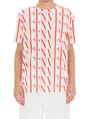 Valentino Vltn Times Print T-shirt