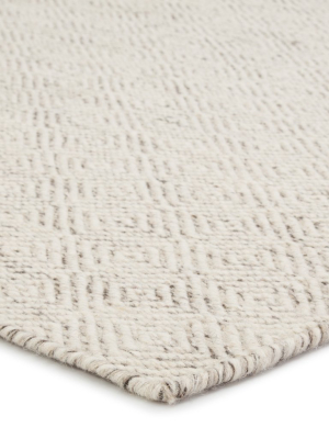 Bramble Handmade Trellis Ivory & Gray Area Rug