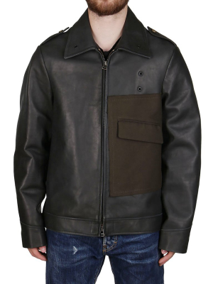 Maison Margiela Patch Detailed Zipped Jacket