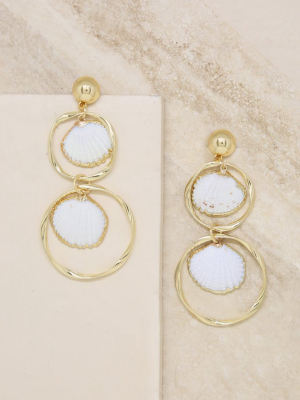 Beach Please Shell Statement Earrings