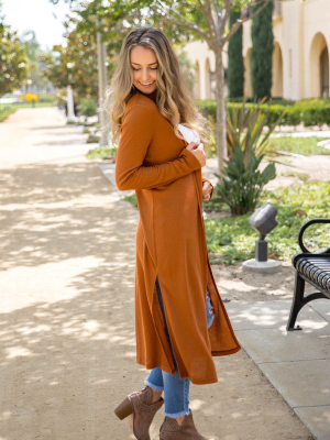 Duster Cardigan - Rust