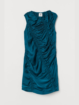 Draped Satin Dress