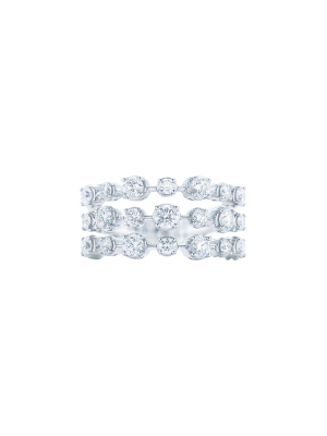 Starry Night Diamond Ring - White Gold