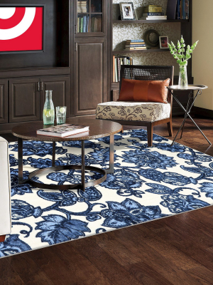 5'x8' Floral Area Rug Blue - Mohawk