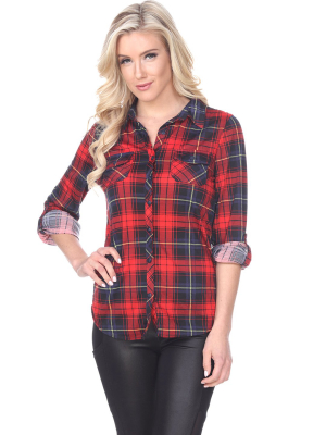 Oakley Stretchy Rustic Plaid Top