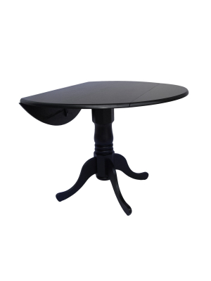 Mason 42" Round Dual Drop Leaf Table - International Concepts