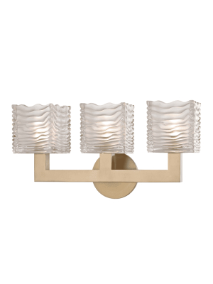 Sagamore 3 Light Bath Bracket Aged Brass