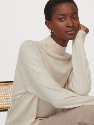 Knit Mock-turtleneck Sweater