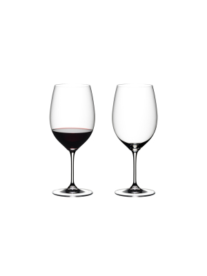 Riedel Vinum Cabaret Sauvignon/merlot Dishwasher Safe Bordeaux Crystal Wine Glasses, Set Of 2