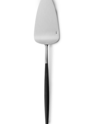 Goa Cake Server - Brushed Steel And Black Handle