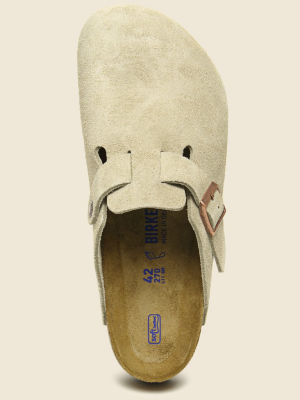 Boston Suede Clog - Taupe