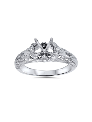 Pompeii3 1/6ct Vintage Diamond Engagement Setting 950 Platinum