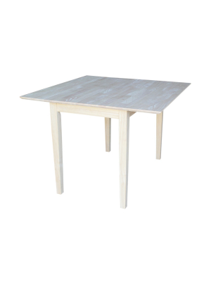 Dual Drop Leaf Square Dining Table Unfinished - International Concepts