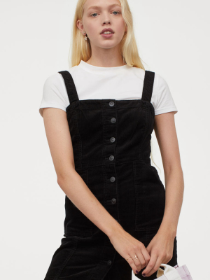 Zip-front Overall Dress
