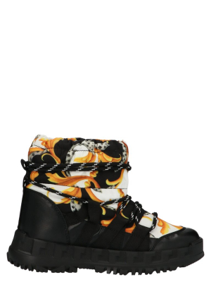 Versace Kids Barocco Printed Snow Boots