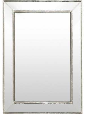 Pedro Distressed Mirror Silver