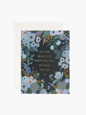 Rumi Quote With Flowers Card - Rp2