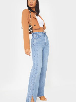 Vintage Wash Double Side Seam Split Jeans