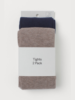 2-pack Fine-knit Tights