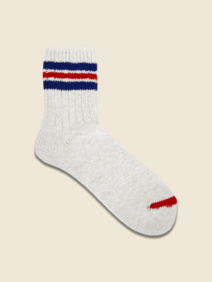 3-line Slub Sock - Off White