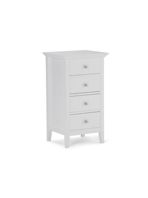 Normandy Four Drawer Floor Storage Bath Cabinet White - Wyndenhall