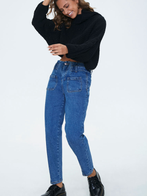 Belted Ankle Jeans