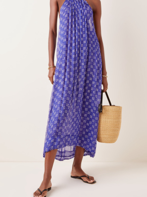 Hutton Pleated Silk Midi Dress