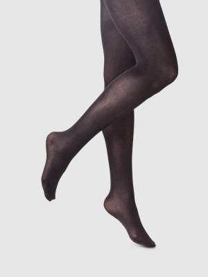 Women's 50d Opaque High-waisted Control Top Tights - A New Day™ Black