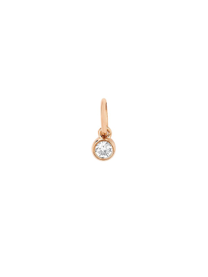 Diamond Bezel Pendant - Rose Gold