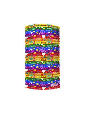 Peace And Love Rainbow Kids Neck Gaiter