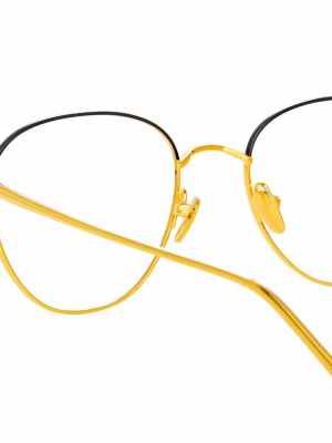 The Raif | Square Optical Frame In Yellow Gold (c24)