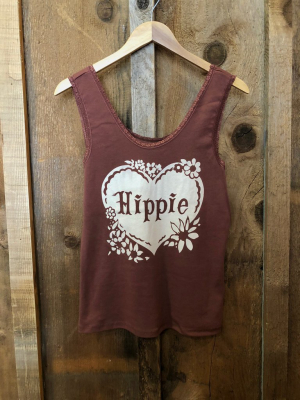 Hippie Lace Tank Rust/cream