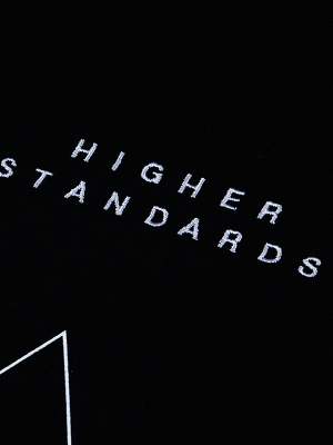 Higher Standards Embroidered Triangle Tee