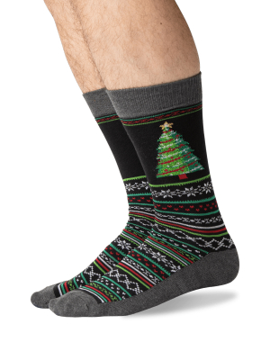 Men's Christmas Tree Crew Socks