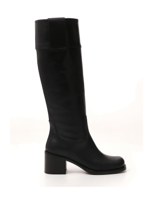 Miu Miu Pull Tab Knee High Boots