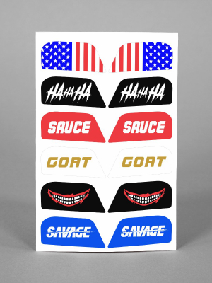 Stickers For Helmet Visor Tabs Collection #1