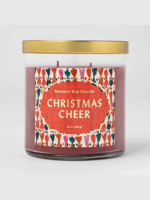 15.1oz Lidded Glass Jar Candle Christmas Cheer - Opalhouse™