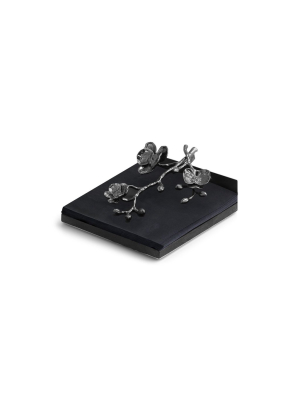 Black Orchid Dinner Napkin Holder