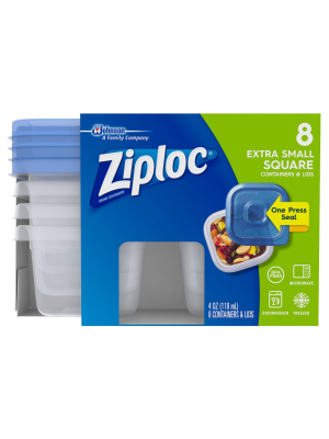 Ziploc Square Extra Small Container - 8ct