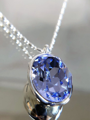 Dark Sapphire Swarovski Pendant