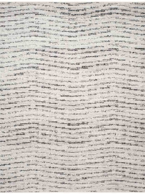 Adirondack Wave Ivory/silver Area Rug