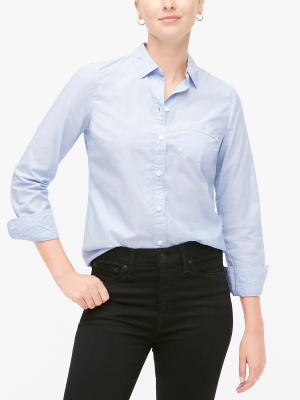 Signature-fit Button-up Shirt In End-on-end Cotton