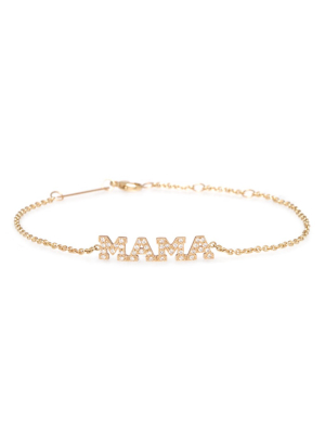 14k Pave Diamond 4 Letter Bracelet